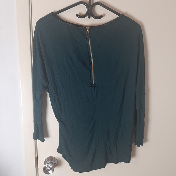 Zara w&b collection top with gold zipper - Picture 2 of 6